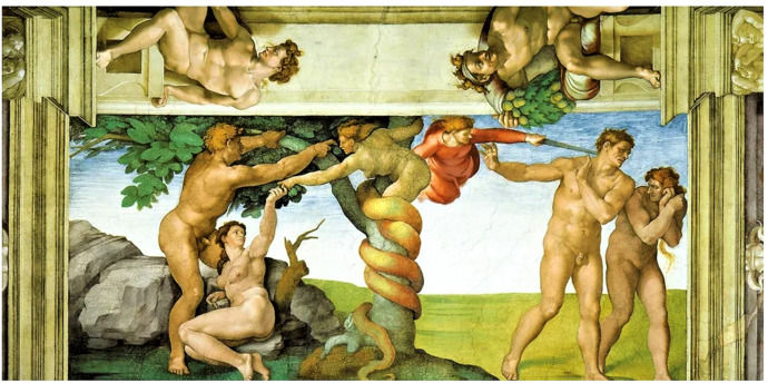 Adam and Eve get asses kicked out of the Garden of Eden