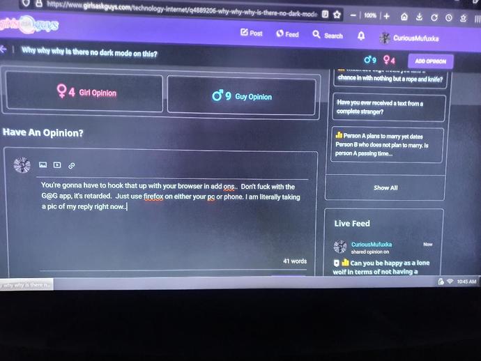 Why why why is there no dark mode on this?