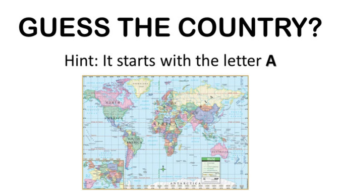 Guess the Country - starts with "A"?