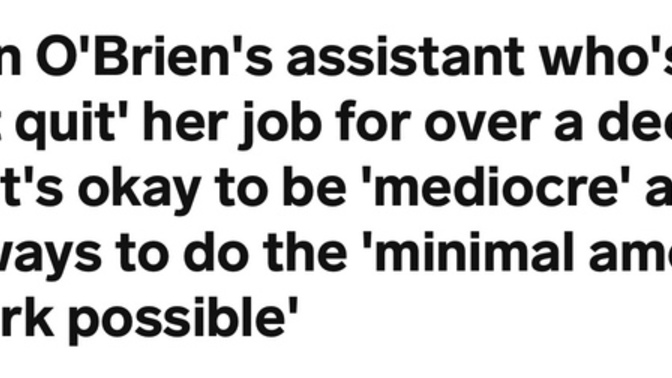 What do you think of the millennial trend in the workplace “quiet quitting”?