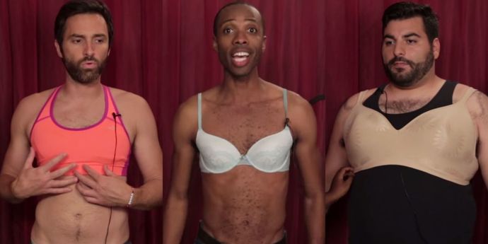 Should men put ice packs or bags of ice in their bra to keep their nipples from poking though the shirt?