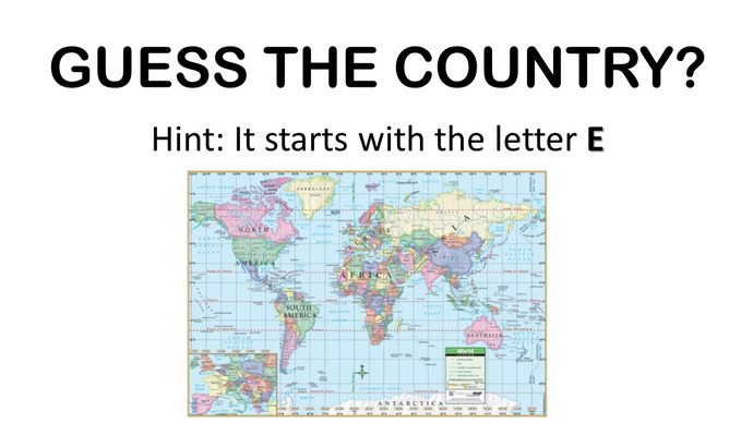 Guess the Country - starts with E?