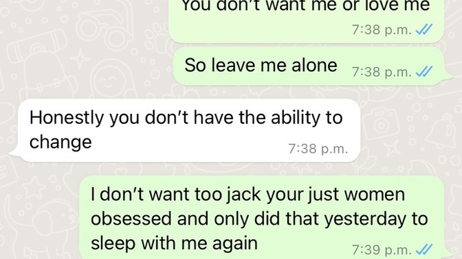 All this because I confronted him about liking girls pics when he was meant to be focusing on me?