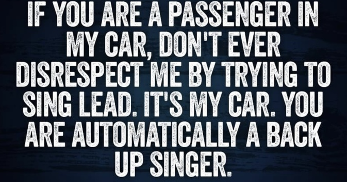 Do you sing in your car ? Do you drive in silence? Or play really loud