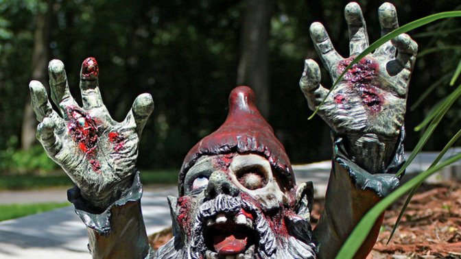 Flesh eating zombie gnomes attack what do you do?
