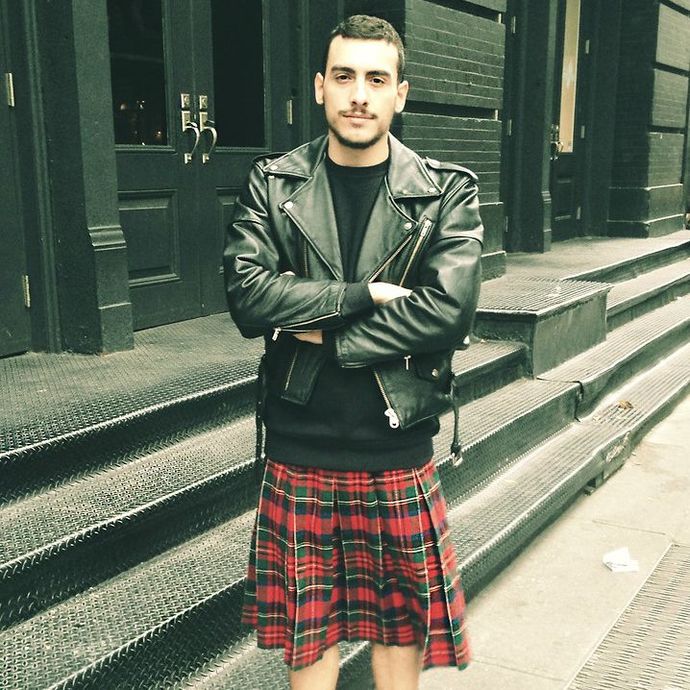 Id probably skip the leather jacket on a 95° day