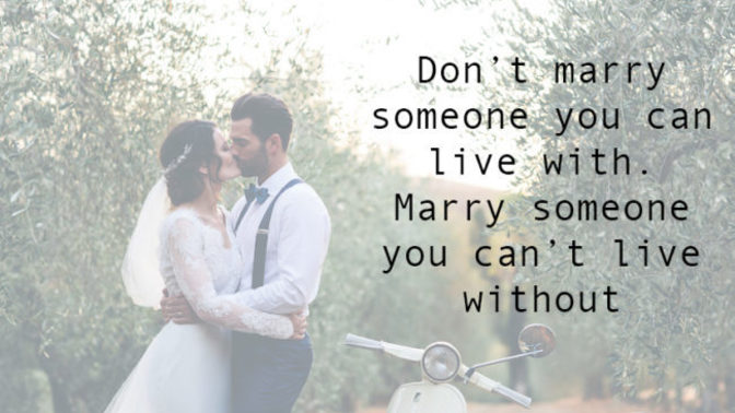 What is the best marriage advice you received before getting married?