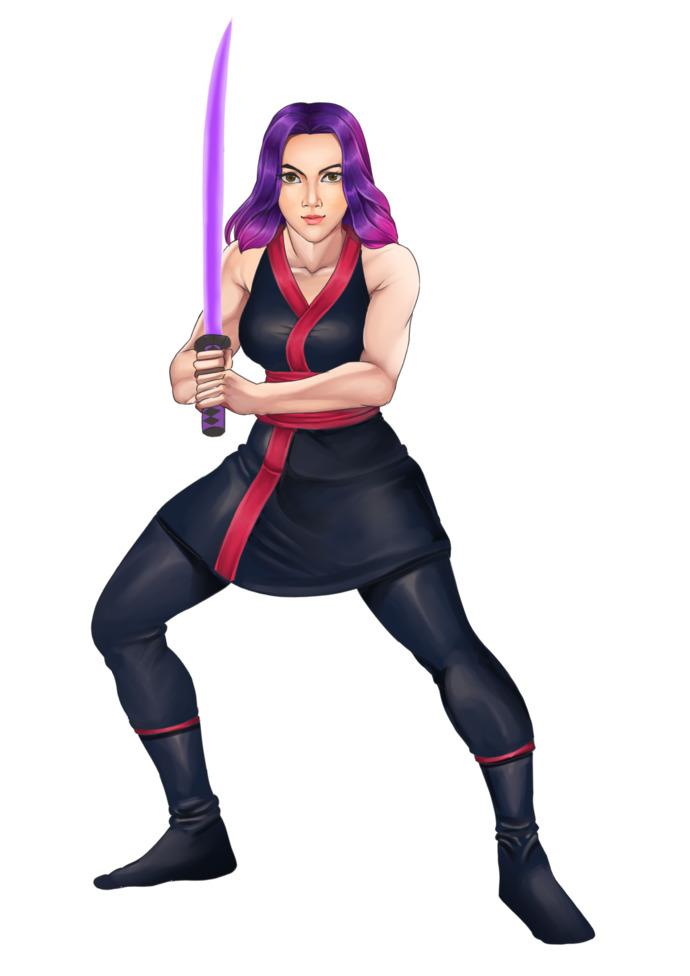 #2. Nikki Reynolds, aka "Ninjette," a ninja superheroine.