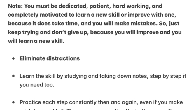 Is this the best way to learn or improve with a new skill or skill really well?