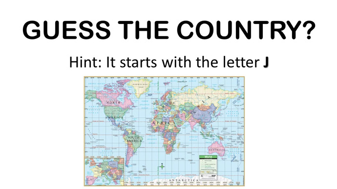Guess the Country - starts with J?