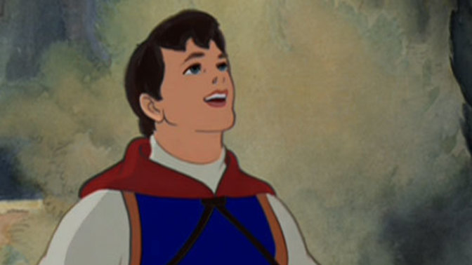 Did you feel the prince in the animated Snow White movie got a lot of screen time and spent the movie stalking her?