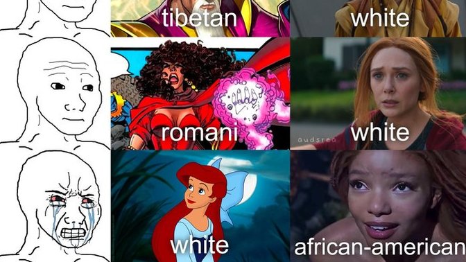 Why do people say things like “what if the princess and the frog was white instead of black”?