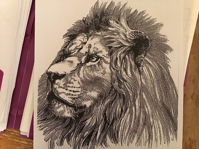 Finally, ever since May of this year…. I finished the T-Rex portrait?