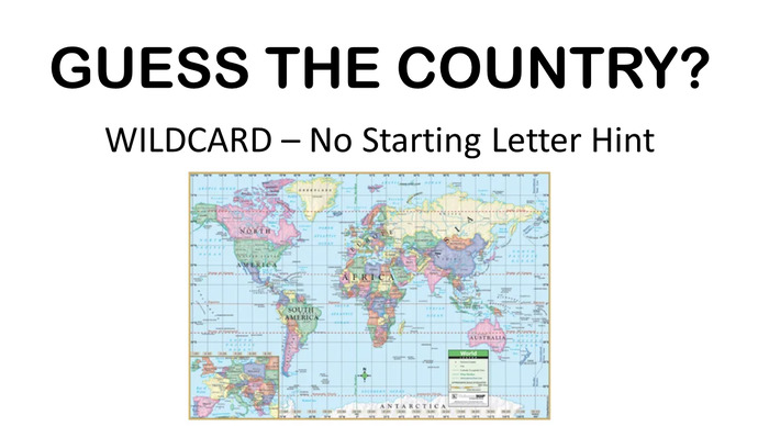 Guess the Country - WILDCARD - No Starting Letter Hint?