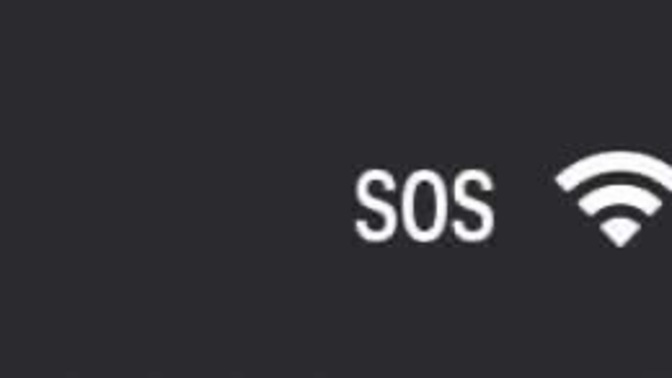 What does it mean when there this ”SOS” sign next to the battery on iphone?