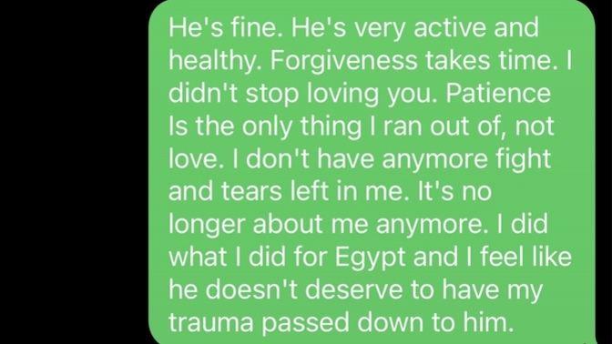 Does her message necessarily means she forgives me?