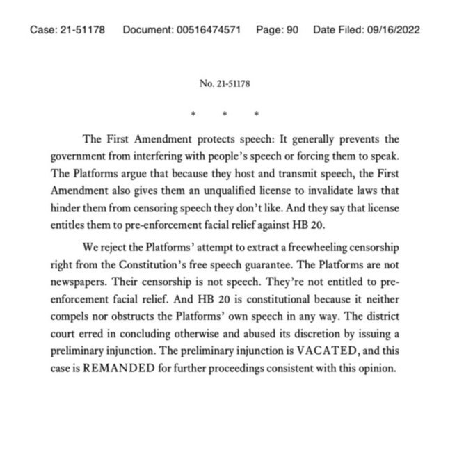 Big tech censorship struck a blow, are you pleased?
