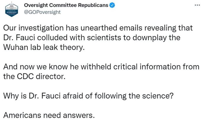 Do you consider Dr. Fauci a criminal?