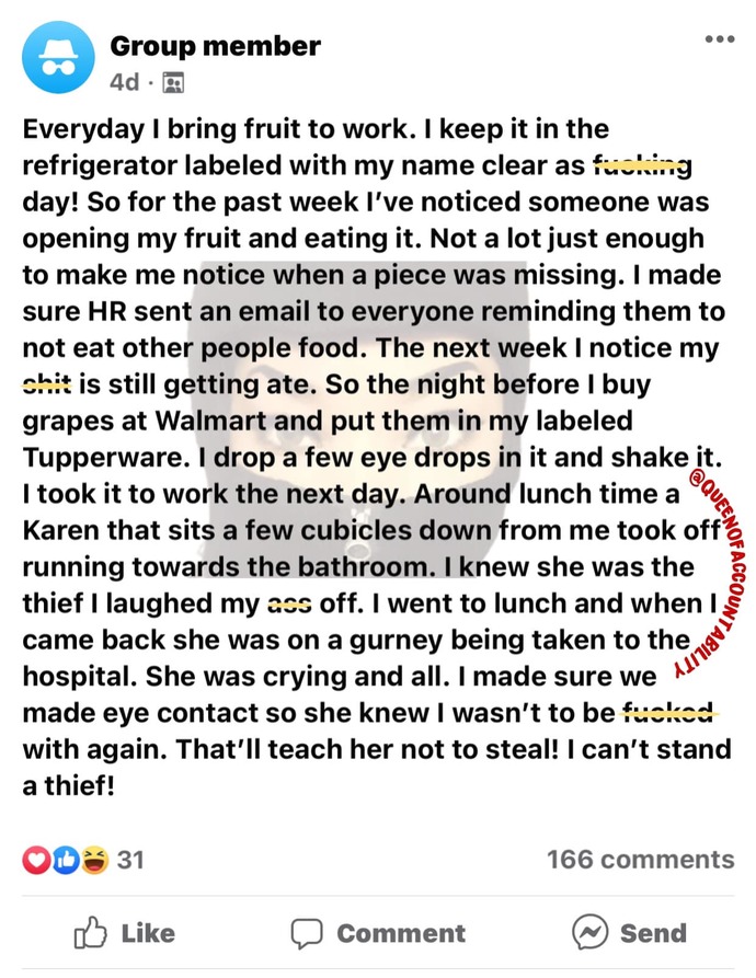 Was this facebook post justifiable?