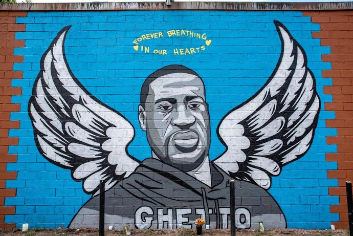 Is it Proper and Fitting for George Floyd to be Depicted as a Modern Saint, Complete with Angels Wings and a Halo?