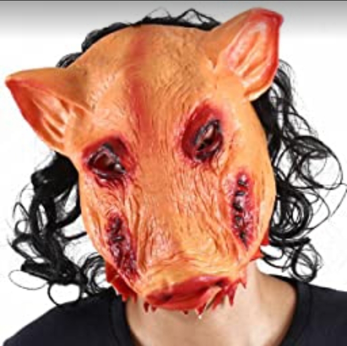 Ill try to win a Halloween competition this year. I want to be a butcher, which mask would be better?