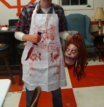 Ill try to win a Halloween competition this year. I want to be a butcher, which mask would be better?