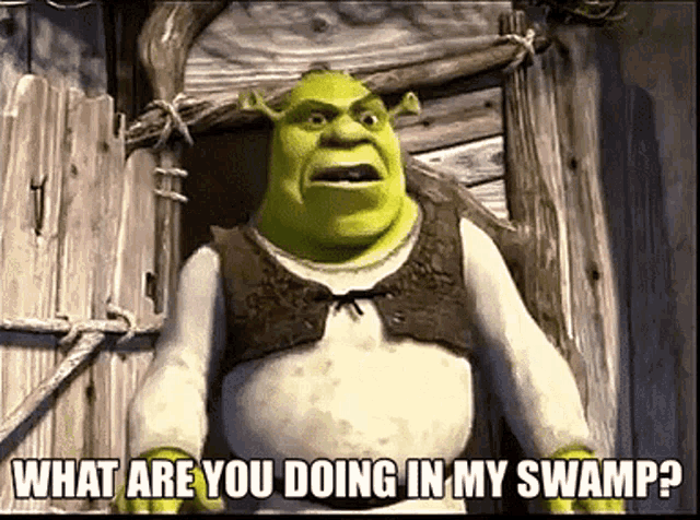 Shriek is not going to be happy with yous in his swamp!