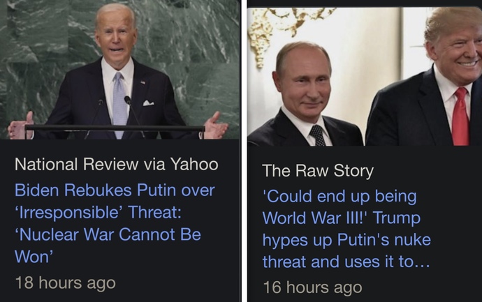 Do you side with Biden or Trump on Putin?