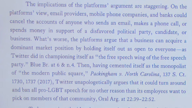 Do you think a bank/telecommunication company/etc should be able to shut down your account because it does not like your speech?