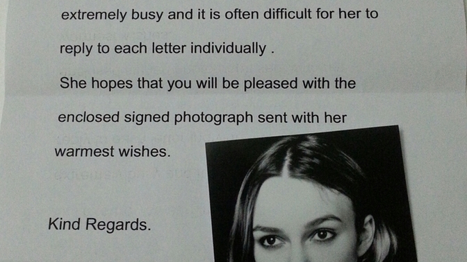 Had you ever mailed a letter to your favorite celeb before?