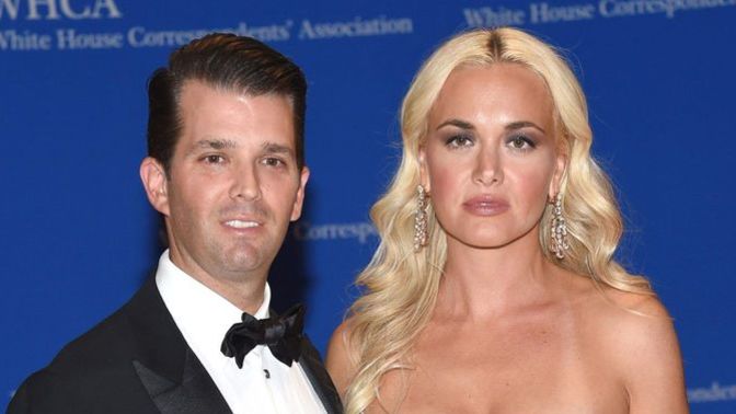 Is Donald Trump Jr's wife actually taller than him or did she wear higheels in that photo?