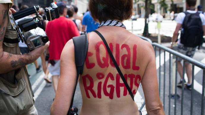 Men would you wear a bra & women would you go topless for National Go Topless Day?