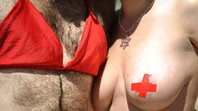 Men would you wear a bra & women would you go topless for National Go Topless Day?
