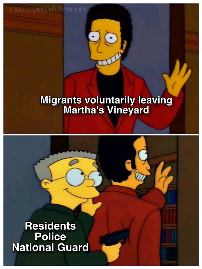 Marthas vineyard ilegals. Why are liberals virtue signaling about this when they treated them horribly?
