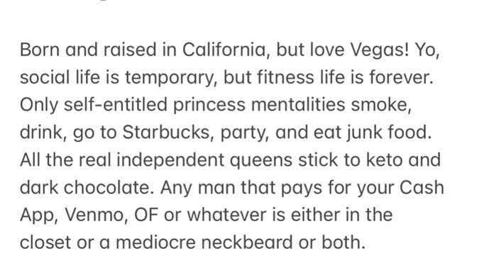 What are your thoughts on this bio?