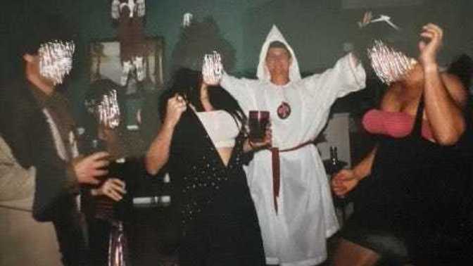 If you were at a Halloween party and a dude showed up wearing a KKK Klansmen costume what would you think?