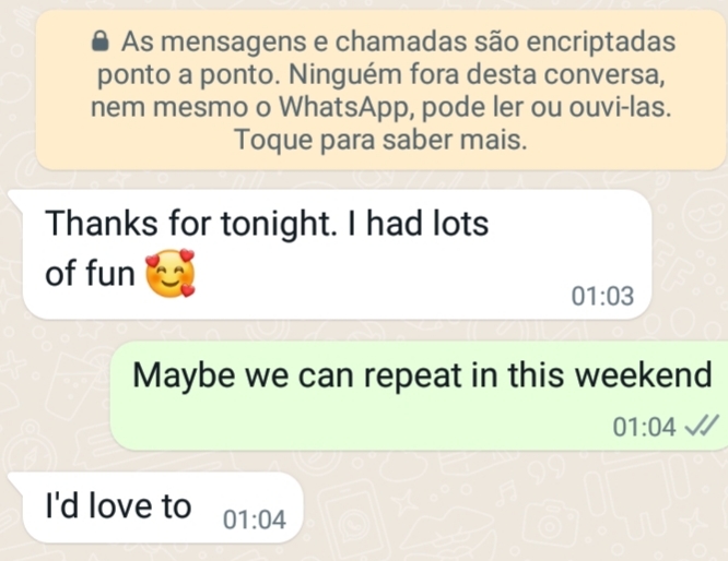 Girl send me this message after date. Do you think she like me?