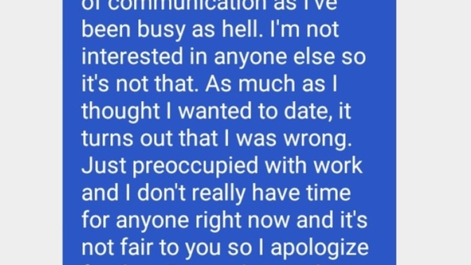 Why would he let me leave my stuff at his house if he doesn't want to see me again?