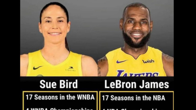 Why do people make this comparison when sue bird isn’t even close to king James in talent?