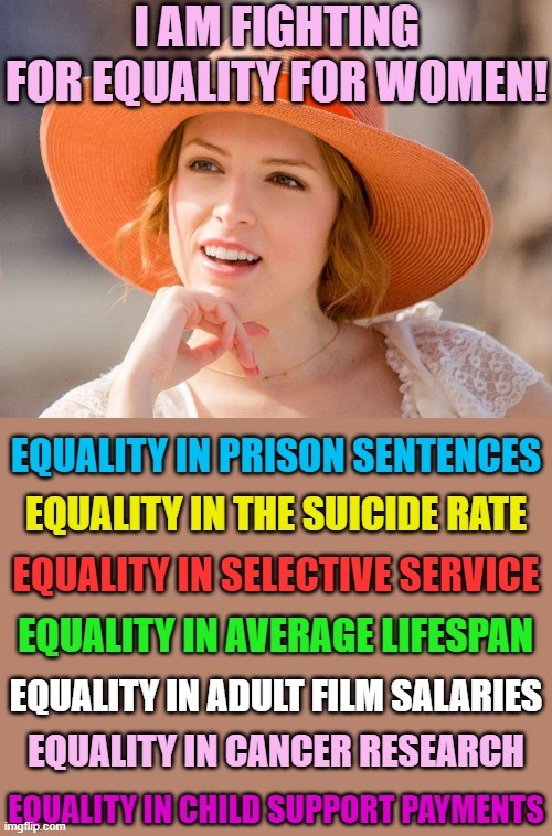 Women, be honest please. Genuine equality or payback, which do you desire more?