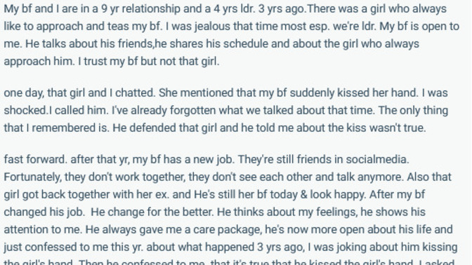 He made a mistake to me. Does he really change and is he really now committed in our relationship?
