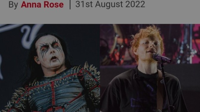 Ed Sheeran and extreme metal band Cradle of Filth are making a song together. How does this make you feel?