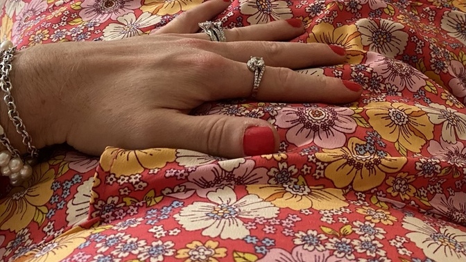 I just went out running wearing my very girly wedding rings,?