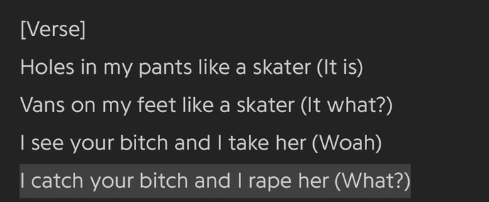 How do you feel about these lyrics?