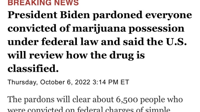 Are you for Biden pardoning marijuana convicts?