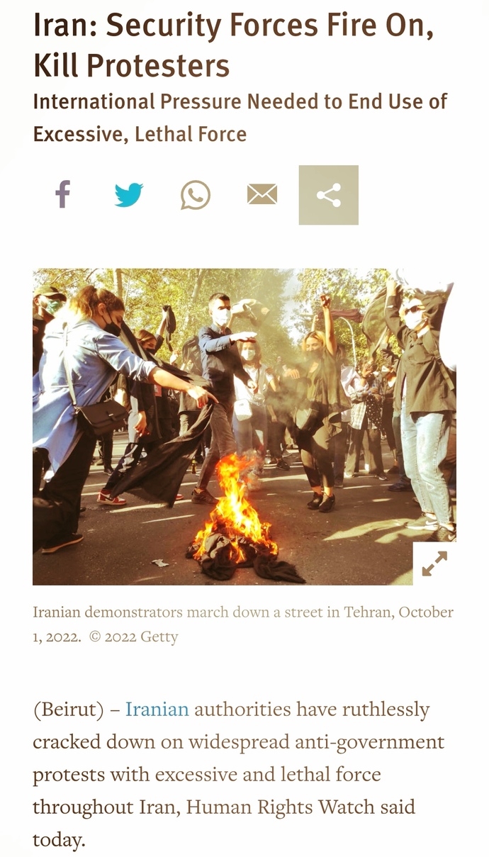 Is the Iranian government an example for Western countries to follow?