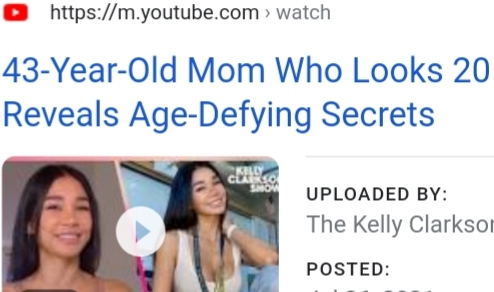 What things happen to this female who looks 20 years old?