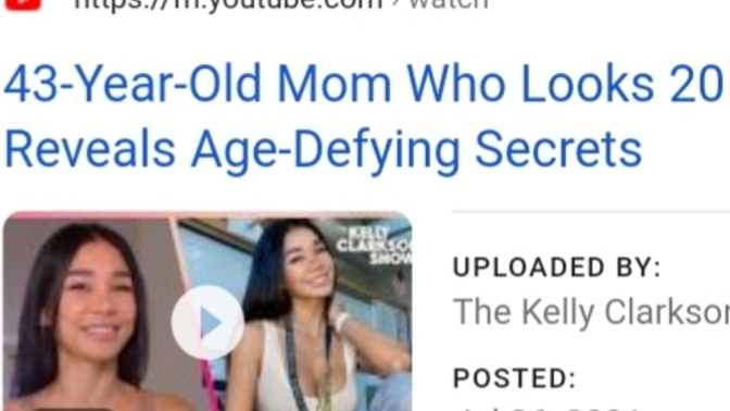 What things happen to this female who looks 20 years old?
