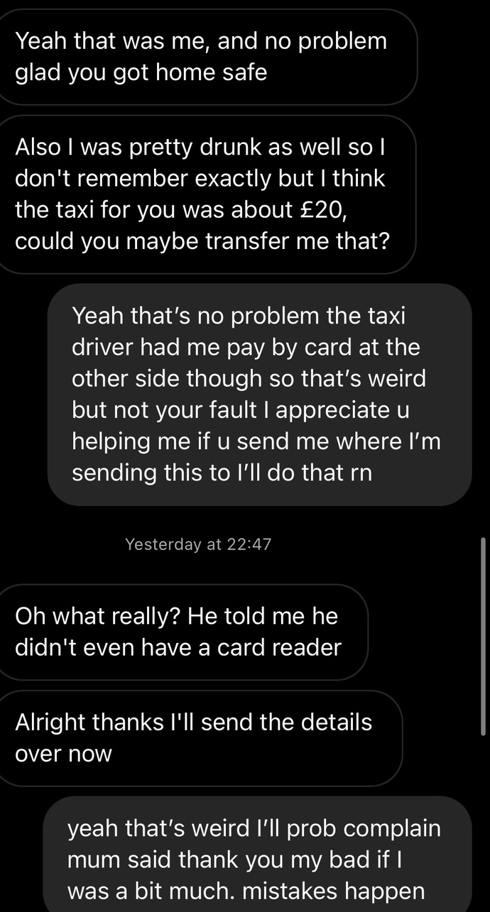 Do you think a guy likes me if he waited with a very drunk me to get a taxi in the rain for 2 hours?