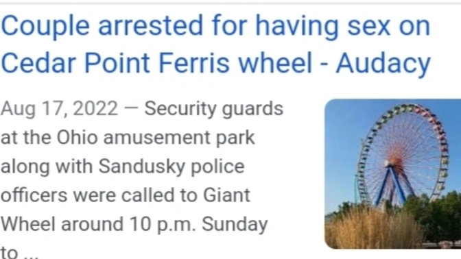 Couples take a ride on the ferris wheel but more happens?